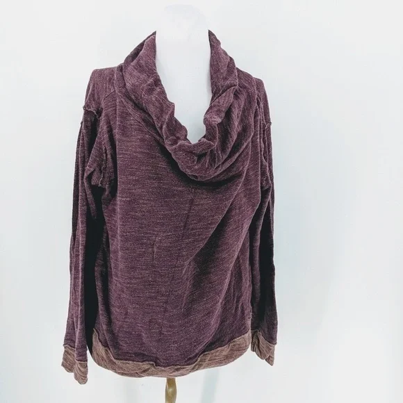 Free people cowl neck sweater over sized - Picture 2 of 5